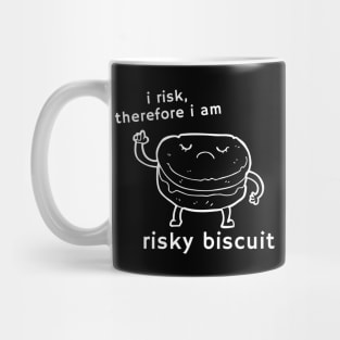 Risky Biscuit WHITE (Descartes edition) Mug